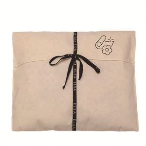 Organic Cotton <b>Envelope</b> Gift Packaging Dust Bag for Jewelry Cosmetic Natural Luxury Style Customizable Size <b>Color</b> Screen Printed - Product Image 1
