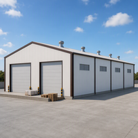 Entrepôt en acier préfabriqué, structure en acier pour stockage industriel avec système de parois en panneaux sandwich