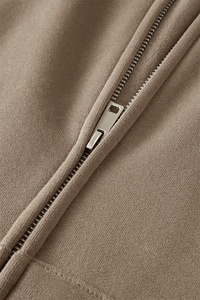 Wholesale 420GSM Heavyweight <b>Fleece</b> <b>Lined</b> Zip Up Hoodie Solid Color Oversized Loose Hooded Sweatshirt <b>Jacket</b> Unisex - Product Image 4