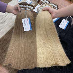 Artículos de venta superior Extensiones de cabello humano a granel 100% cabello humano vietnamita colores personalizados sedoso y suave al por mayor - Product Image 4