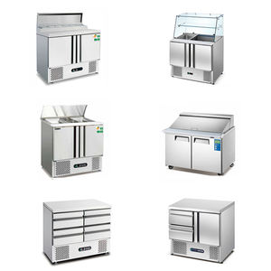 Table <span class=keywords><strong>de</strong></span> bar à salade en acier inoxydable Swenza pour la préparation <span class=keywords><strong>de</strong></span> sandwichs et <span class=keywords><strong>de</strong></span> pizzas - Product Image 2