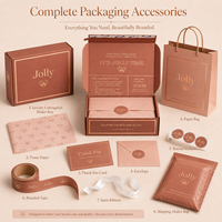 Emballage personnalisé en carton ondulé avec logo en feuille d'or rose, emballage de luxe pour vêtements, boîtes d'expédition artisanales pour cosmétiques