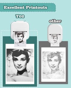 Dropshipping phomemo T02 <span class=keywords><strong>mini</strong></span> xách tay inkless không dây ảnh nhiệt Pocket máy in cho 53 Mét Sticker giấy nhận - Product Image 4