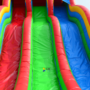 Tobogán Inflable Comercial Gigante Arcoíris de <span class=keywords><strong>Tres</strong></span> <span class=keywords><strong>Carriles</strong></span> para Niños y Adultos, Castillo Inflable para Alquiler - Product Image 6