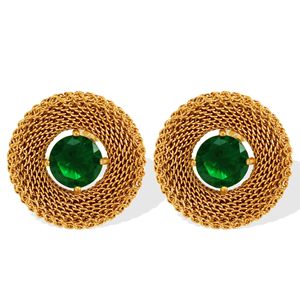 Pendientes vintage con cristal ovalado y engaste de garra de aleación de zinc para mujer, joyería de fiesta - Product Image 5