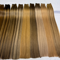 Extensions de cheveux 100% naturels, trame papillon Genius Weft avec trou, cheveux humains Remy, trame papillon double drawn