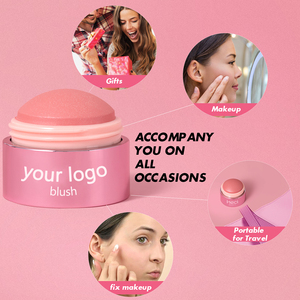 Logotipo personalizado Creamy Glow Cheek Rose Cute Blush Stick Private Label Tinte de <span class=keywords><strong>maquillaje</strong></span> de alta calidad Bálsamo de rubor redondo - Product Image 5