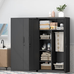Armoire Métallique en Acier à 2 Portes pour Vestiaire et Rangement <span class=keywords><strong>de</strong></span> Vêtements, Penderie <span class=keywords><strong>de</strong></span> Chambre - Product Image 6