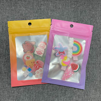 Gran oferta, bolsa de plástico de embalaje holográfica personalizada, bolsa ziplock cosmética, cierre de cremallera reutilizable que imprime su logotipo