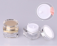 Pot à crème carré transparent en acrylique 15g 30g 50g, personnalisable en couleur, impression sérigraphique, cosmétique personnel