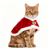 Chapeau de Père Noël pour chiens et chats, costume de Noël pour animaux de compagnie, tenue de fête d'hiver avec écharpe et manteau, en tissu, tailles S et M