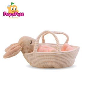 Peluche Coniglietto Dormiente in Cotone PP Morbido e Sicuro, Ricamato, Antistress, Regalo di Compleanno per Bambini, Decorazione Casa - Product Image 2