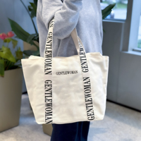 Sac fourre-tout innovant en coton recyclé ODM avec poche intérieure, sac de courses multifonctionnel en toile écologique pour agences de branding
