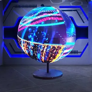 Video warna P6 dalam ruangan kreatif bola fleksibel bola Led 360 derajat tampilan iklan bola