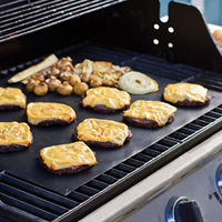 Tapis de barbecue extra large (lot de 3) - Réutilisable, antiadhésif, résistant à la chaleur, compatible four et lave-vaisselle, pour barbecue au gaz ou au charbon de bois