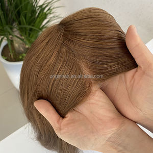 قاعدة حقن البولي يوريثان 7×9 بوصة 6 متوفرة في المخزون #   قطعة شعر طبيعية بلون بني للنساء، شعر بشري خام متوافق مع بصيلات الشعر - Product Image 5