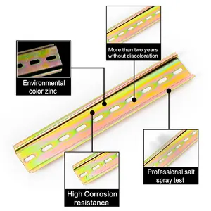 Din 35mm Rail CHFRPU High Quality Din Rail 35MM Width 7.5MM Height Of 1 Or 2 Meter M4 M6 Fixed Hole Industrial Steel Din Rail