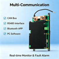 BMS Haute Tension 48S 64S 96S 48V 96V 307V jusqu'à 600A, avec fonctions Slave/Master, GPS, BT, APP, LCD, RS485, CAN, UART, pour Onduleur et LiFePO4, Automatique