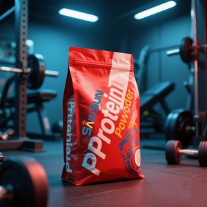 Bolsa con Cierre de Fondo Plano y Logotipo Personalizado para Empacar Proteína de Suero, Chicle, Sushi, Leche en Polvo - Product Image 1