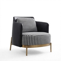 Fauteuil inclinable de style italien, moderne, nordique, en tissu, fauteuil d'appoint de luxe léger pour salon, chambre, hôtel, blanc et or, fauteuil de détente