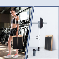 Équipement de thérapie professionnel portable et réglable en bouleau, planche inclinée pour étirement des jambes, des pieds et des mollets, et step aérobique
