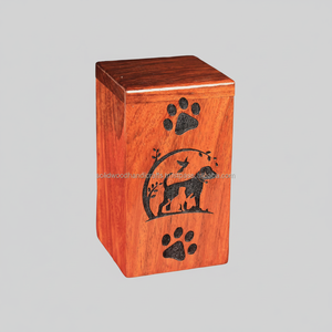 Boîte d'urne en bois commémorative pour animaux de compagnie Urnes de crémation en bois pour cendres de chat et de chien Urnes en palissandre à bas prix - Product Image 1