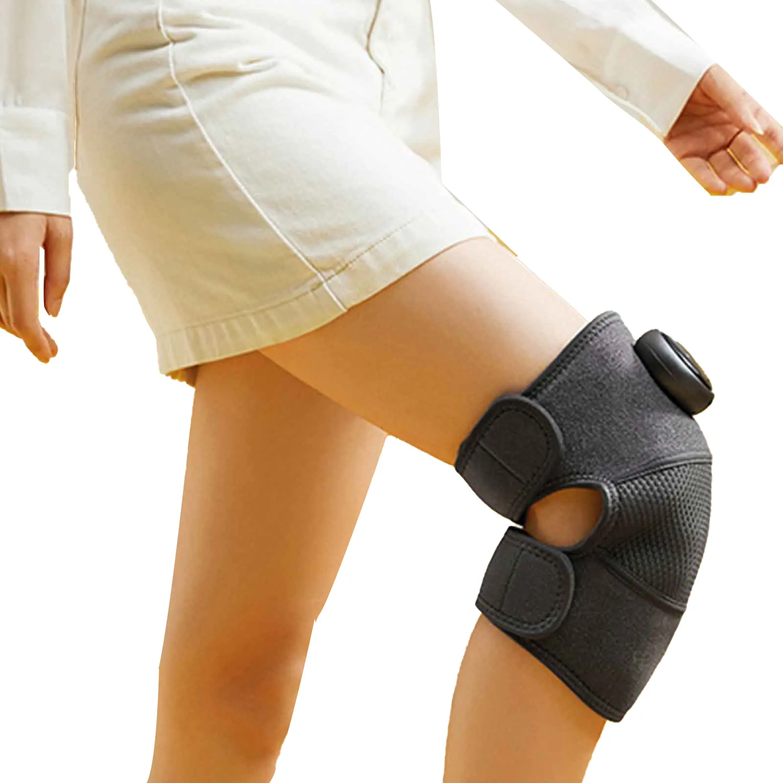 Ouderen Verwarmd Elektrisch Infrarood Knie Schouder Brace Pad Stress Reliëf Knie Wrap Massageapparaat Verwarming