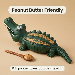 Jouets pour chiens personnalisés en usine, résistants, en caoutchouc naturel, en forme d'alligator, pour la dentition, jouet interactif pour chiens de petite et moyenne taille - Product Image 4