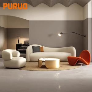 Sofás de Salón de Diseño Moderno Puruo, Sofá de Tela Bouclé Premium, Muebles de Diseño <span class=keywords><strong>Italiano</strong></span> para Sala de Estar, Juego de Sofás de Lujo - Product Image 3