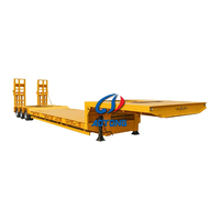 Remorque de transport de machines en acier haute résistance pour les applications de construction et minières