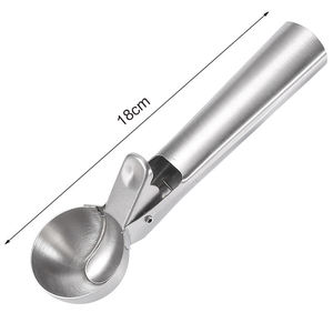 Cuillère à fruits en métal robuste à <span class=keywords><strong>prix</strong></span> avantageux, cuillère à pastèque, cuillère à biscuits, cuillère à <span class=keywords><strong>glace</strong></span> avec déclencheur - Product Image 4