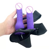 Gode portable lesbien pour femmes Sangle de harnais réglable portable sur godes avec ceinture pour gode à sangle lesbienne pour femme