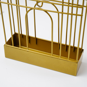 Soporte para espirales antimosquitos tipo jaula de pájaros, de metal dorado y negro, quemador de incienso y recolector de cenizas de sándalo - Product Image 4