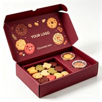 Faltbare Keks- und Schokoladenbox mit Sojatinte-Design und Saucenfach, recycelbare Snack-Geschenkboxen für Cupcakes, Macarons, Donuts, Kekse und Kuchen
