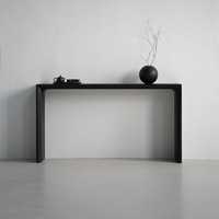 Console d'entrée étroite en bois massif style Wabi-sabi, table d'appoint en pin importé, multifonctionnelle, minimaliste, style bois brut, décorative