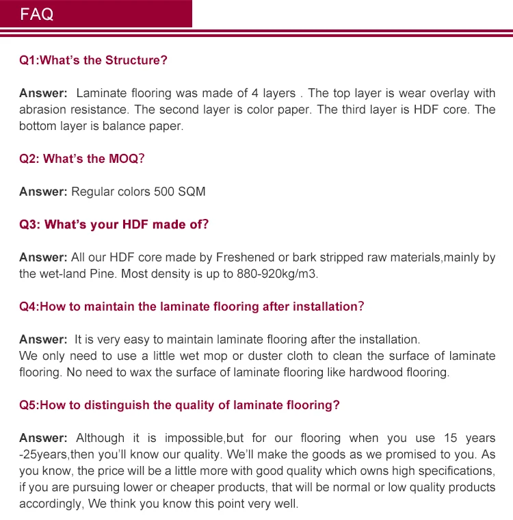 China Multilayer Laminate Flooring Living Room Wood Laminate Flooring