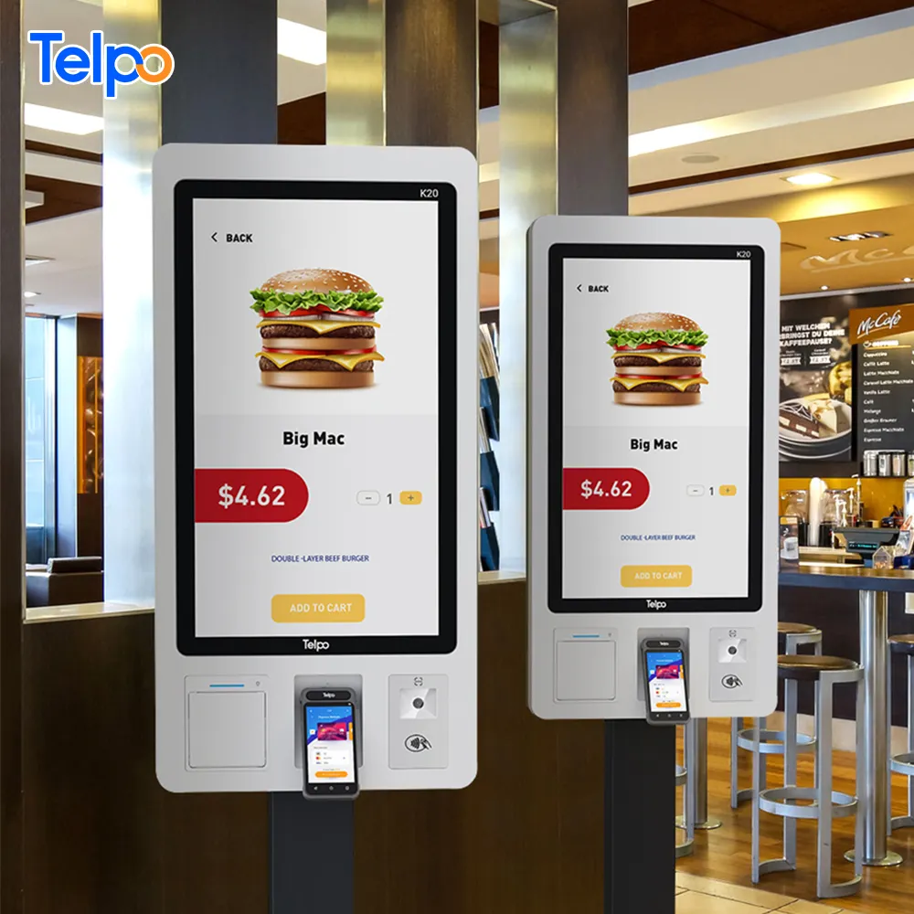 Mcdonalds dokunmatik ekran ödeme pos ödeme self servis sipariş noktası satış kiosk restoran