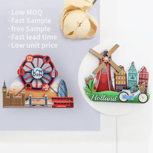 Imán de Madera para Refrigerador al por Mayor de Fábrica, Molino de Viento de Madera Personalizado, Imán de Rueda de la Fortuna para Refrigerador, Imanes Decorativos de Madera 3D para Refrigerador - Product Image 5