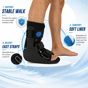 Precio <span class=keywords><strong>de</strong></span> fábrica: Bota ortopédica ajustable para fracturas <span class=keywords><strong>de</strong></span> tobillo y pie con cámara <span class=keywords><strong>de</strong></span> aire, inmovilizador ortopédico personalizado - Product Image 1