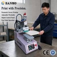Impresora Neumática de Pantalla Plana BANMO, Área de Impresión Máxima 150x200mm, Espesor de Pieza hasta 50mm, Equipo de Serigrafía Superficial