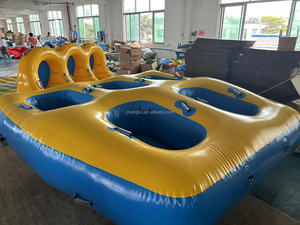 4 ~ <span class=keywords><strong>6</strong></span> Personnes <span class=keywords><strong>Gonflable</strong></span> Remorquable Donut Bateau Tube Remorquable Eau Jouet <span class=keywords><strong>Gonflable</strong></span> pour Sports Nautiques - Product Image 4