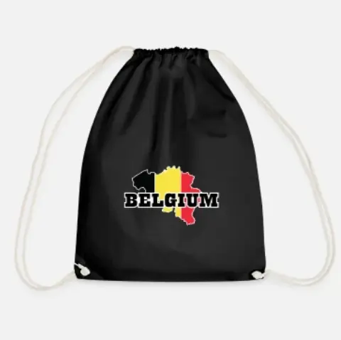 Hoge Kwaliteit Custom Sporttas Belgium Vlag Trekkoord Rugzak Tas Sport Gym Draagtas