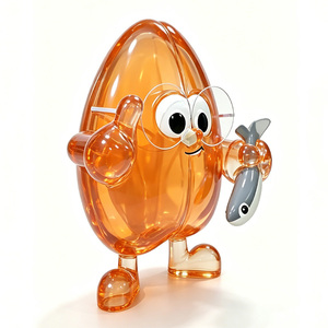 รูปปั้นมาสคอตแคปซูลวิตามินเรซิ่นสีส้มใสสุดสร้างสรรค์ ตุ๊กตาเรซิ่นรูปปลาอุ้ม<span class=keywords><strong>ตัว</strong></span>การ์ตูนน่ารัก - Product Image 2