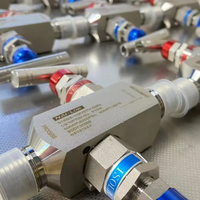 Bloque de Distribución Bidireccional y Válvula de Purga Nai-Lok de 1/2 Pulgada Macho NPT BSPP BSPT 6000psi de Acero Inoxidable para Instrumentación