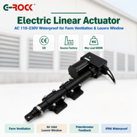 Actionneur linéaire électrique 24V Course de 600 mm pour ventilateurs de poulailler