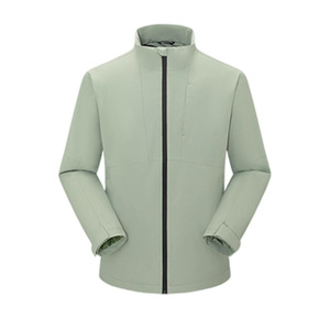 Veste coupe-vent unisexe à col montant, vert pin, avec doublure intérieure, vêtements de travail d'hiver - Product Image 1