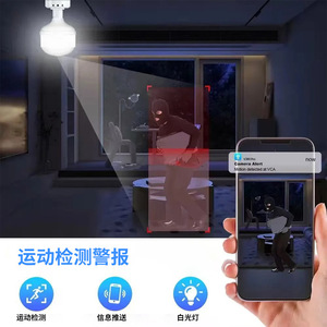 Caméra ampoule solaire Tuya 3MP Wi-Fi panoramique intérieure avec stockage cloud et prise en charge de l'interphone - Product Image 4