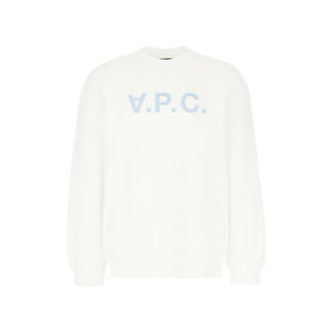 Sweat-shirt réalisé en coton organique stretch caractérisé par un logo imprimé flocon contrastant à l'avant. -Col ras du cou côtelé - Product Image 1