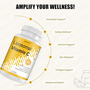 Capsules de Vitamine C Liposomale LDJ OEM, 60 unités, avec Phosphatidylcholine, pour Adultes, Soutien Immunitaire et Protection Antioxydante - Product Image 4