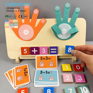 Jeu éducatif Montessori pour l'apprentissage précoce des mathématiques par les enfants, jeu <span class=keywords><strong>de</strong></span> comptage des doigts, jouet éducatif écologique EDULAND OEM ODM - Product Image 3